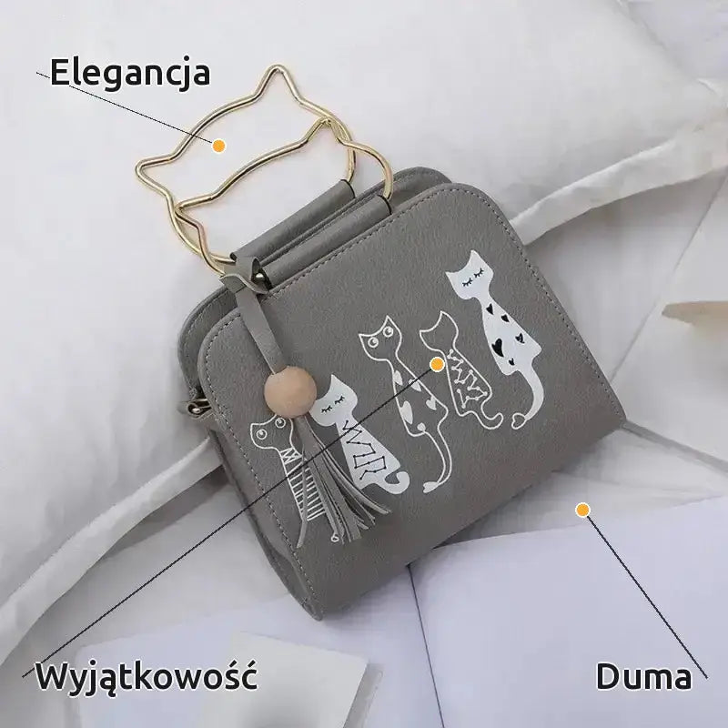 Kocia Torebka Modowa z Motywem Kota