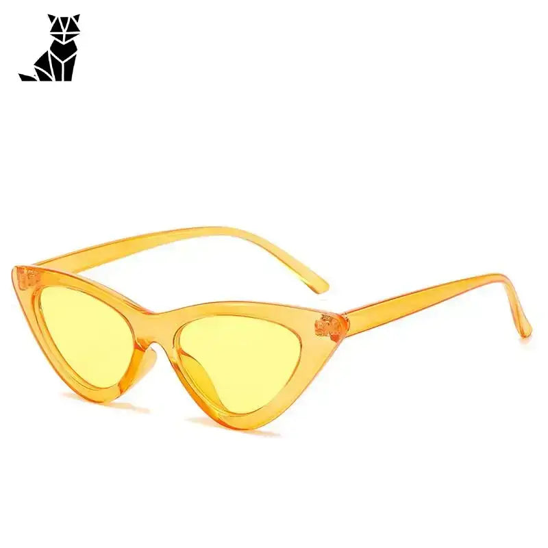 Kocie Okulary Przeciwsłoneczne Retro Uv dla Kobiet Pomarańczowy żółty żółty Kocie Oko Okulary Przeciwsłoneczne