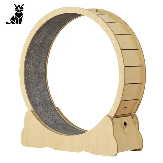 Koło dla Kota do Biegania Domowe Ergonomiczne średnica 80cm Jasny Drewniany Kot