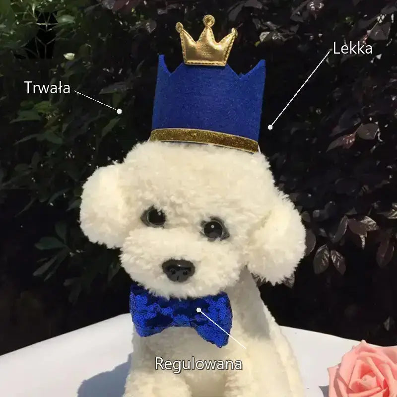 Korona dla Zwierząt Domowych z Muszką Elegancka Tytuł Domyślny