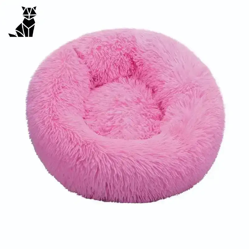 Kosz dla Kota Regenerujący Komfortowy Sen Róża Barbapapa / Kociak Feliks - 40 Cm Różowy Puszysty Zwierzak