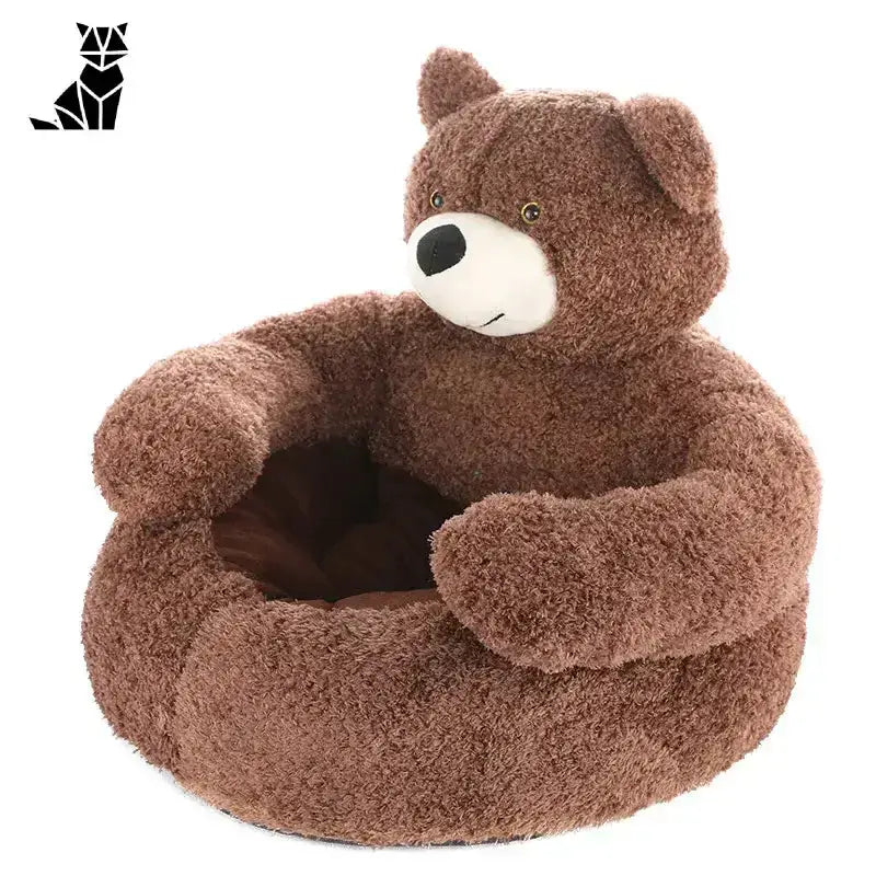 Legowisko Bear Hug - Idealne Zimowe Gniazdo Dla Psa i Kota - Brązowy / s 46 Cm