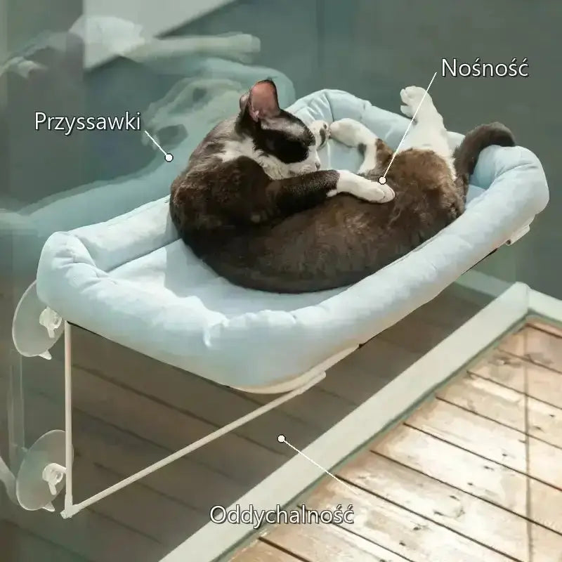 Legowisko dla Kota na Okno z Przyssawkami Wygodne