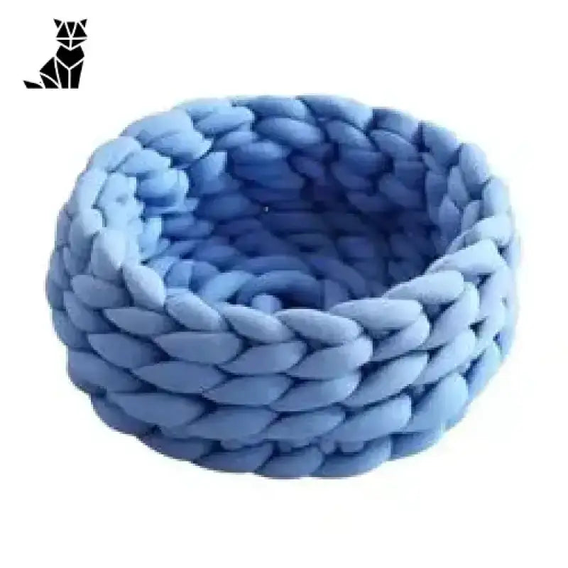 Legowisko dla Kota na Szydełku – Komfort i Styl w Jednym Niebieski / s światło Niebieski Masywny