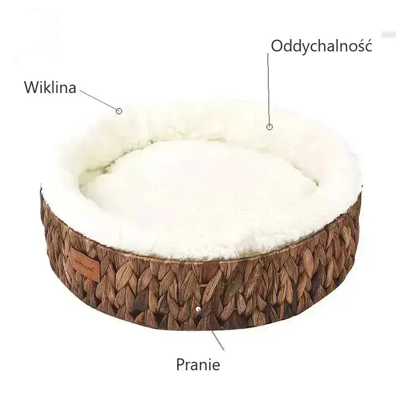 Legowisko dla Kota z Wikliny Ręcznie Plecione
