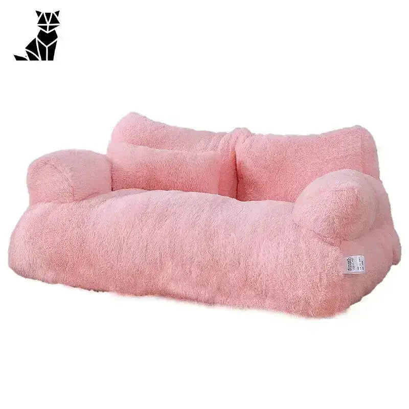 Luksusowa Sofa dla Kota – Stylowy Komfort Wnętrza Róża / M-55x38x18cm Puszysty Różowy Dwumiejscowy
