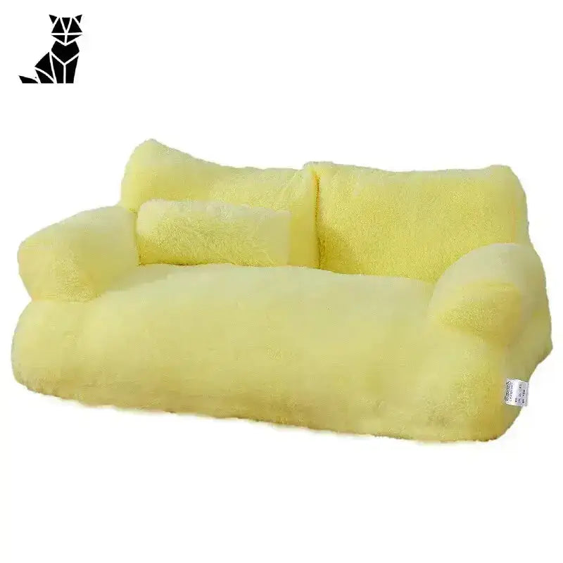 Luksusowa Sofa dla Kota – Stylowy Komfort Wnętrza żółty / M-55x38x18cm Plusz żółty Zwierzak