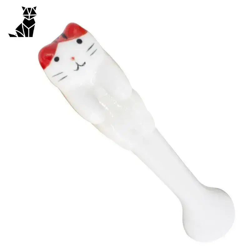 Łyżka dla Kota na Smutne Poranki do Kawy Czatuj z Kawaii Biały Ceramika w Kształcie Kota