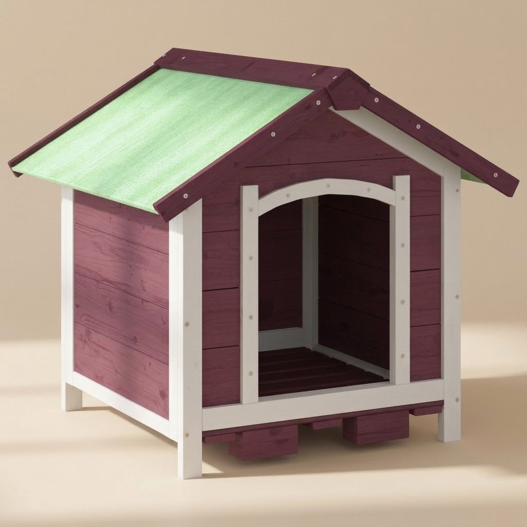 Mała Buda dla Psa Drewniana 65x65x61,5 cm Kolor Mokka – zdjęcie produktu