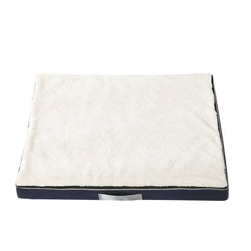 Materac dla Psa Memory Foam łagodzi Ból Stawów Biały / s Prostokątny Kremowy Faux