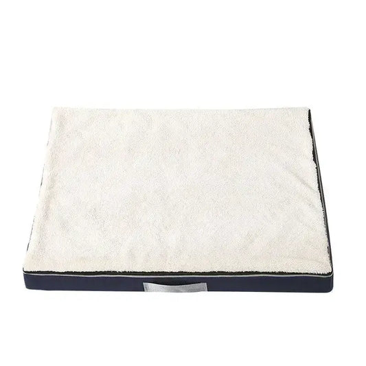 Materac dla Psa Memory Foam łagodzi Ból Stawów Biały / s Prostokątny Kremowy Faux