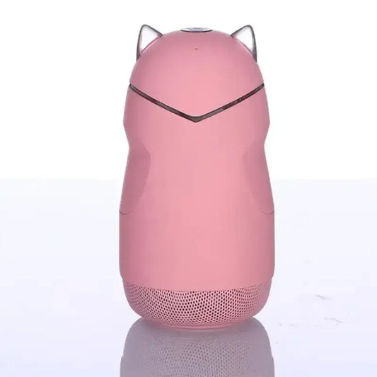Minikot Głośnik Bluetooth Wodoodporny z Uszami Różowy Różowy Kocie Ucho Ukształtowany