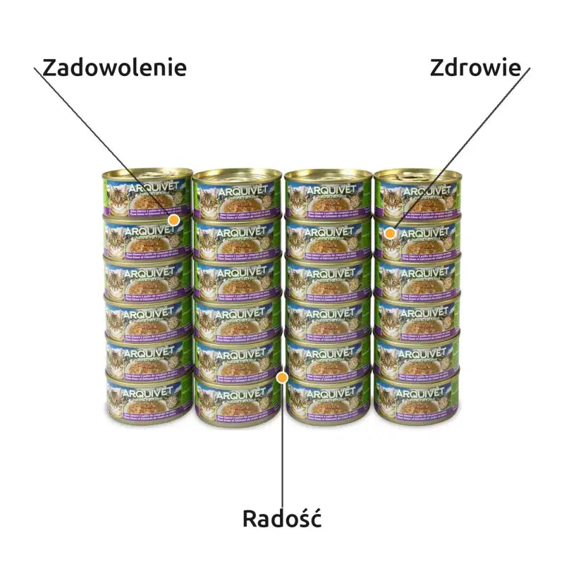 Mokra Karma dla Kota Tuńczyk z Paluszkami Krabowymi 24x80g | Arquivet