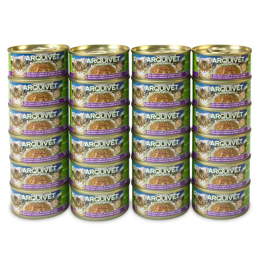 Mokra Karma dla Kota Tuńczyk z Paluszkami Krabowymi 24x80g | Arquivet