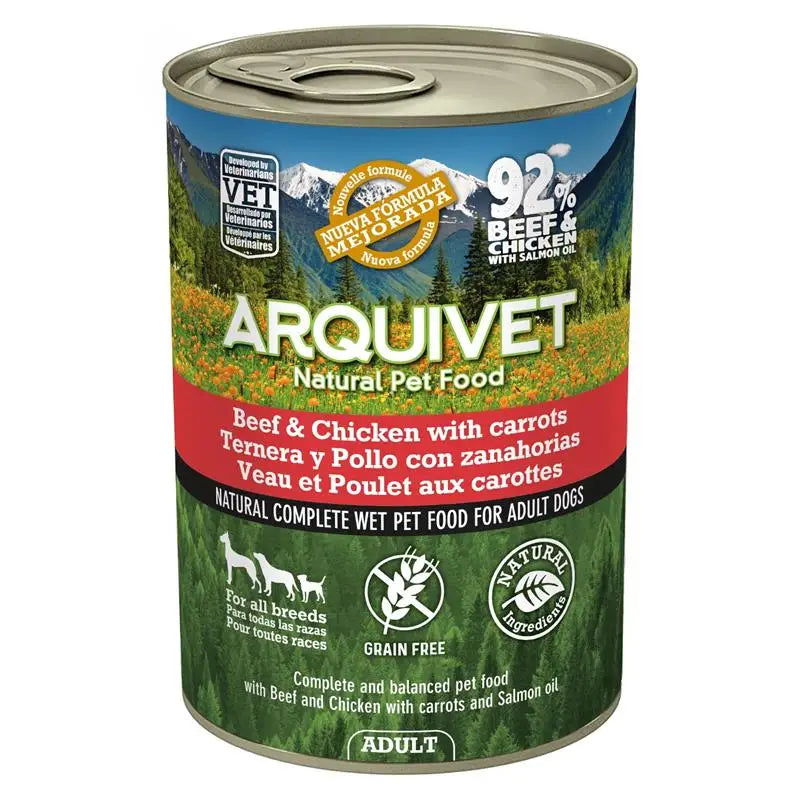 Mokra Karma dla Psa z Wołowiną i Kurczakiem 400g | Arquivet