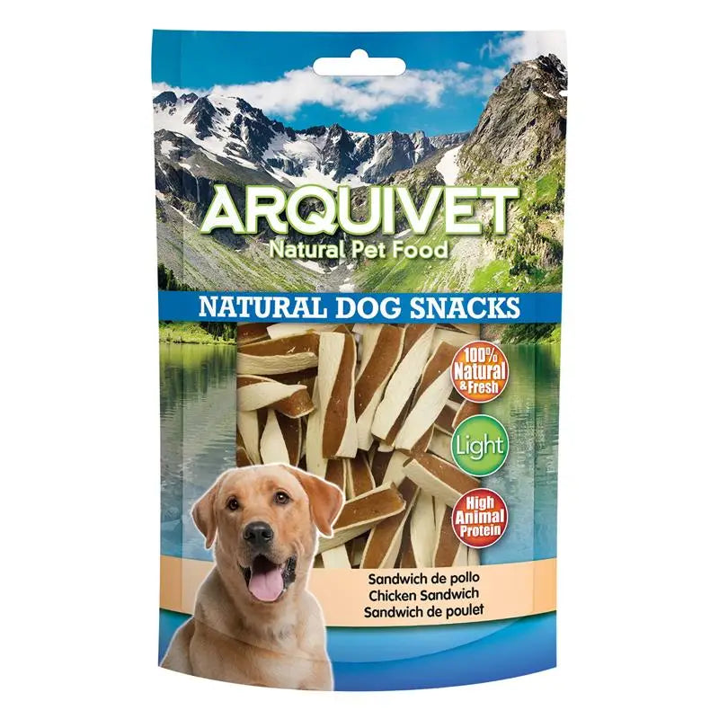 Naturalne Przysmaki dla Psa - Kanapka z Kurczaka 100g | Arquivet