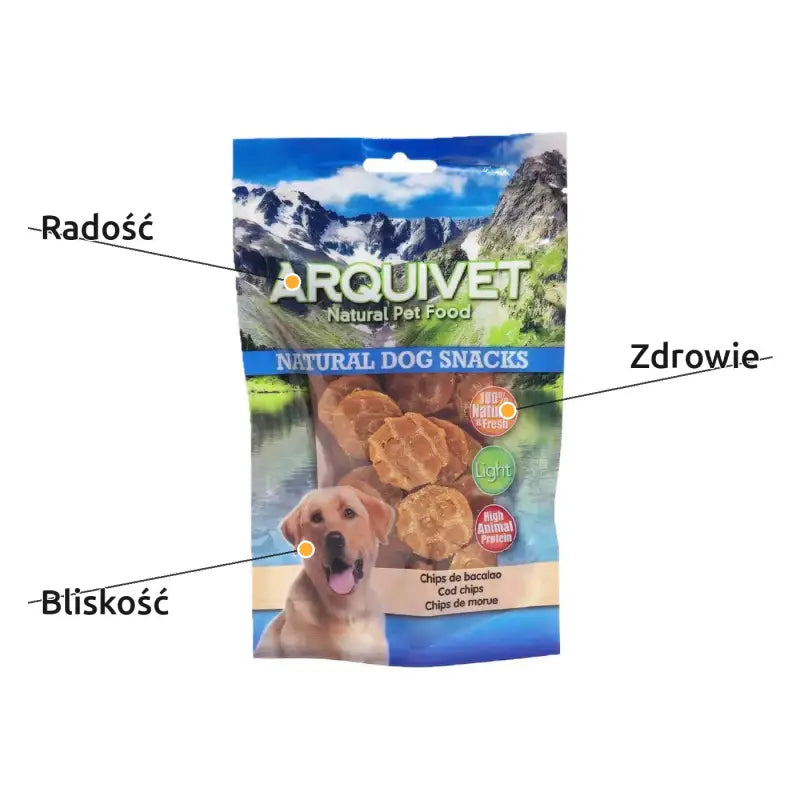 Naturalne Przysmaki dla Psa - Talarki z Dorsza 100g | Arquivet