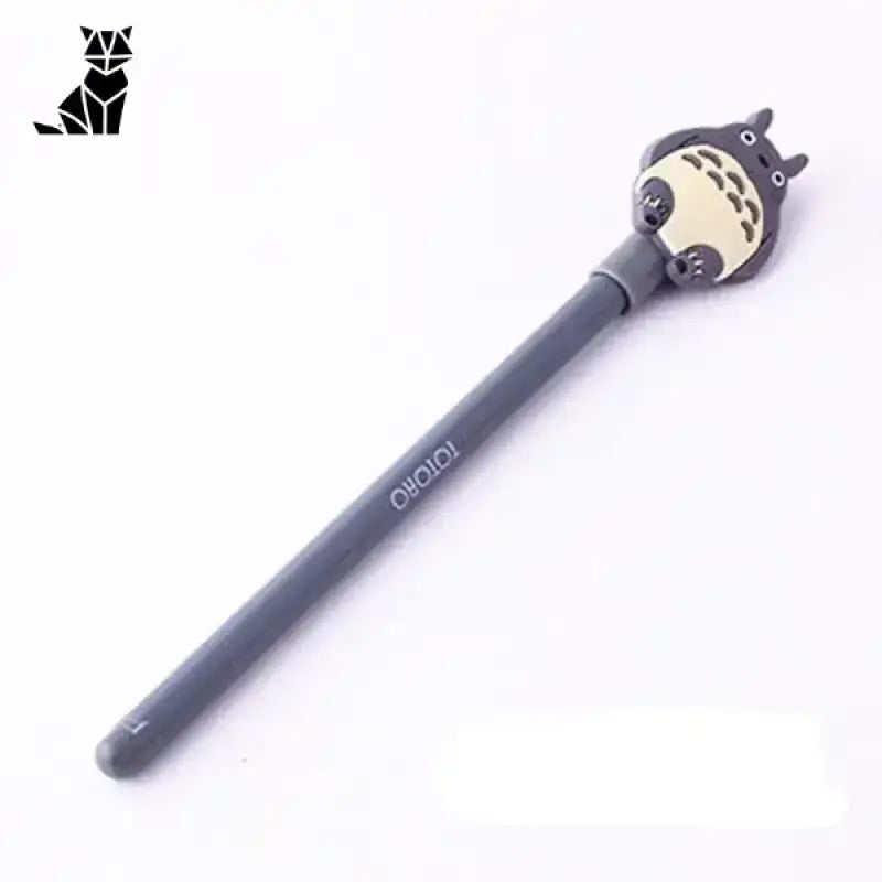 Nietypowe Długopisy z Motywem Kotów Model 1 Szary o Tematyce Totoro żel