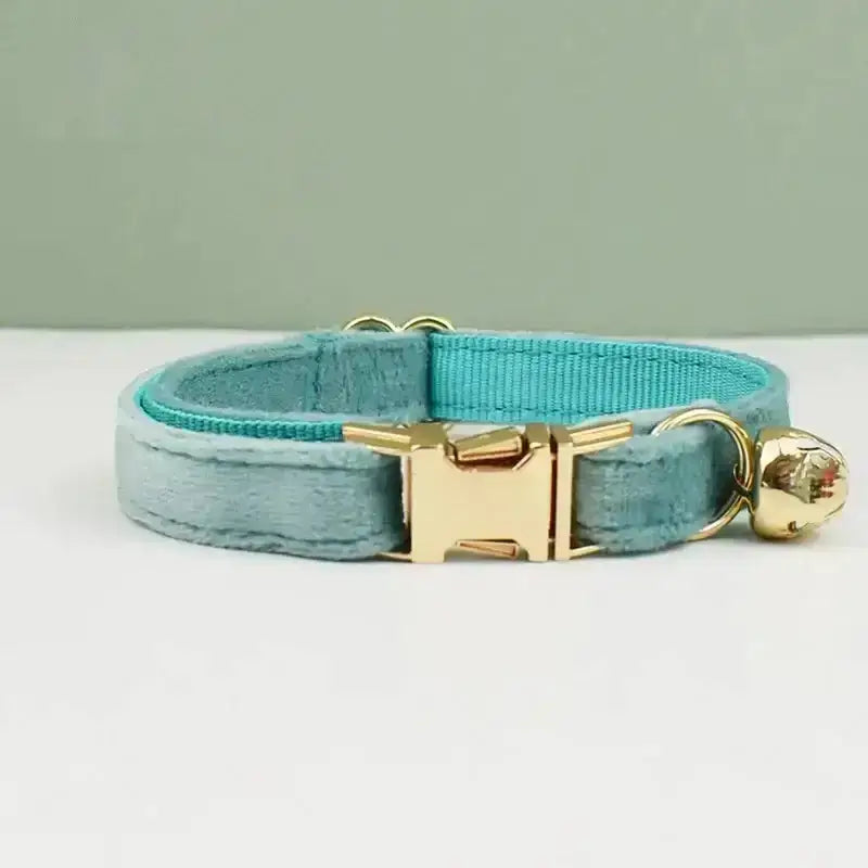 Obroża dla Kota Aksamitna z Personalizacją 20-32cm / b
