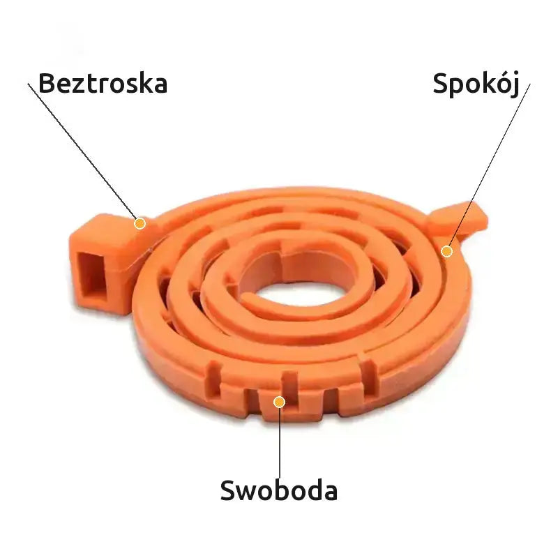 Obroża Przeciwpchelna dla Kota Regulowana Pomarańczowy dla Kota 38 Cm