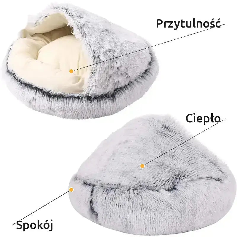 Okrągłe Legowisko Pluszowe Przytulne dla Kota