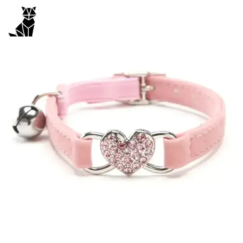 Ozdobna Obroża dla Kota z Eleganckim Wisiorkiem Róża / s Różowy Zwierzak Kołnierz