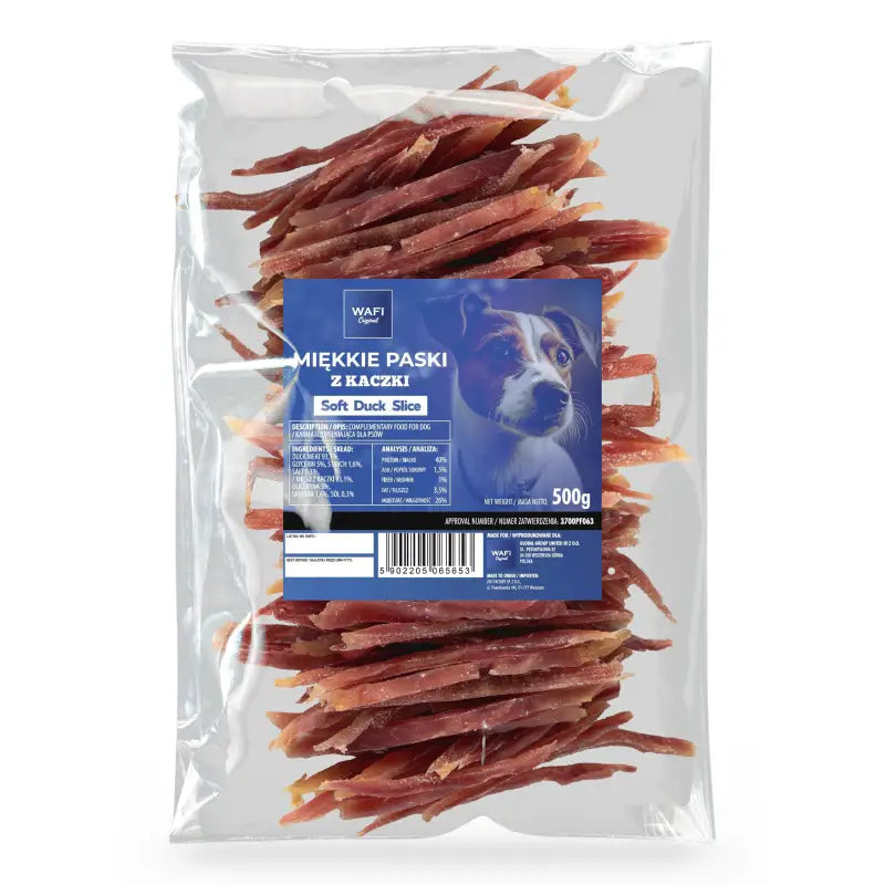 Paski z Kaczki dla Psa - Miękkie 500g | Wafi