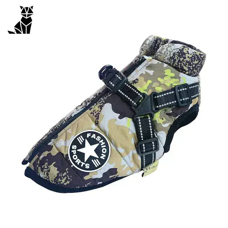 Płaszcz Zimowy z Szelką dla Psa - Komfort i Styl Kamuflaż / s (1.3-3.2kg) Kamuflaż Pies Płaszcz