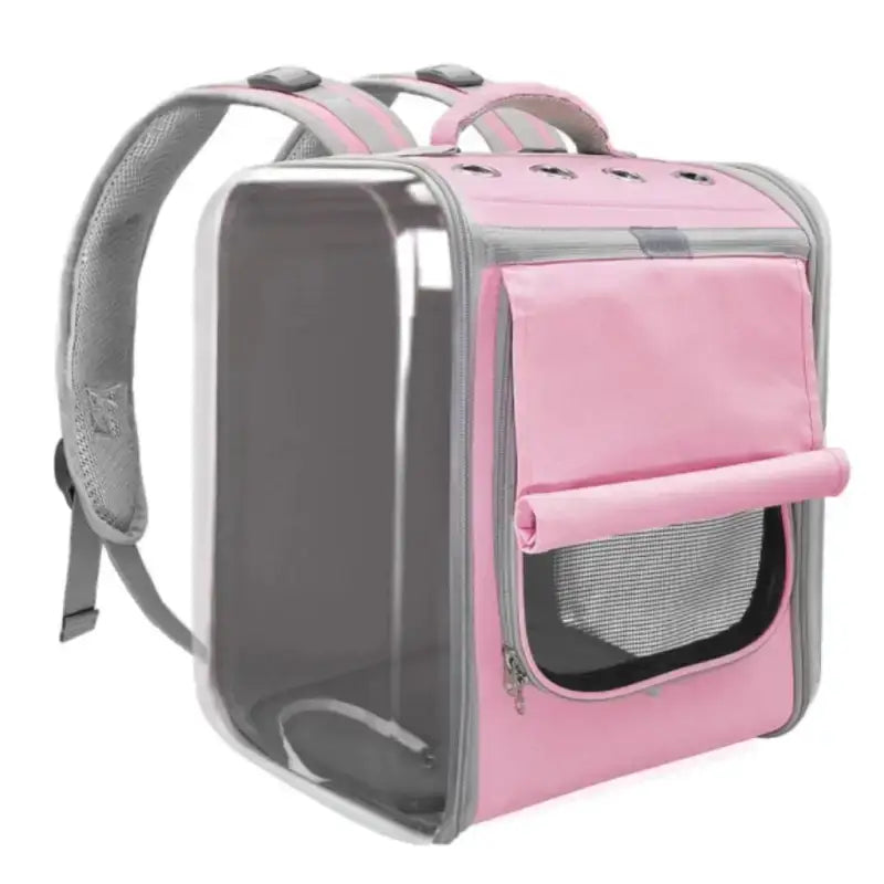 Plecak na dwa Koty – Komfort i Styl Róża Różowy Szary Zwierzak