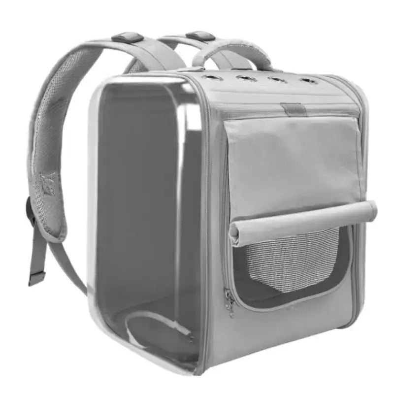 Plecak na dwa Koty – Komfort i Styl Szary Szary Zwierzak Przewoźnik