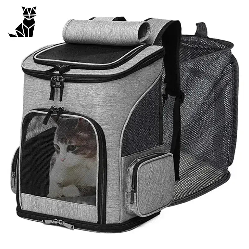 Plecak Transporter dla Kota — Wygoda i Styl Szary Kot Przewoźnik