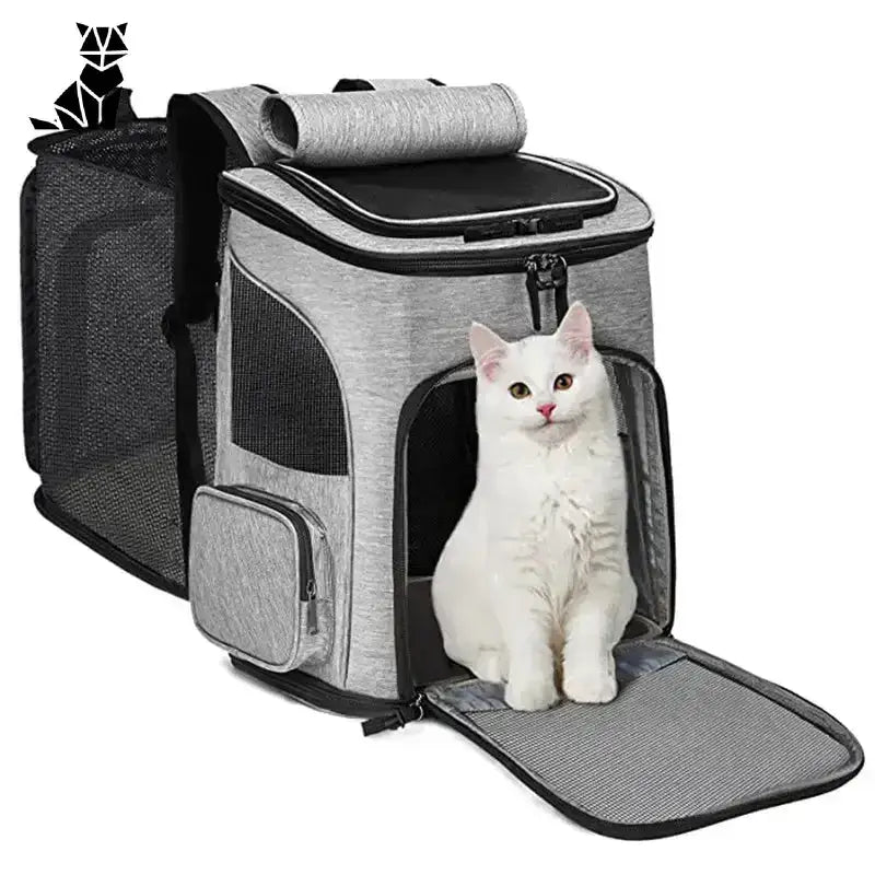 Plecak Transporter dla Kota — Wygoda i Styl Szary Zwierzak Przewoźnik