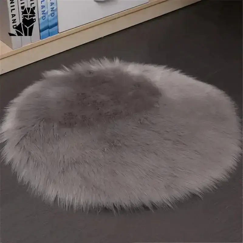 Podgrzewane Legowisko dla Kota Komfort Runda Szary Faux