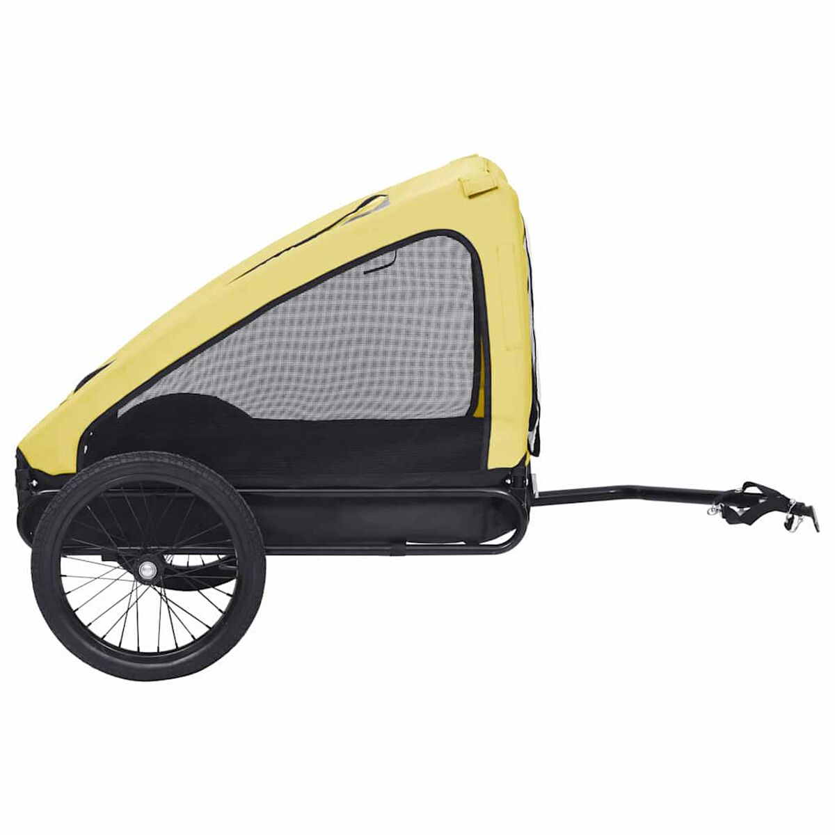 Przyczepka Rowerowa dla Dużego Psa do 40 kg Żółto-Czarna – widok 4