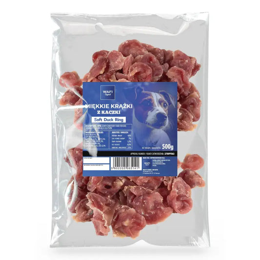 Przysmaki z Kaczki dla Psa - Miękkie Krążki 500g | Wafi