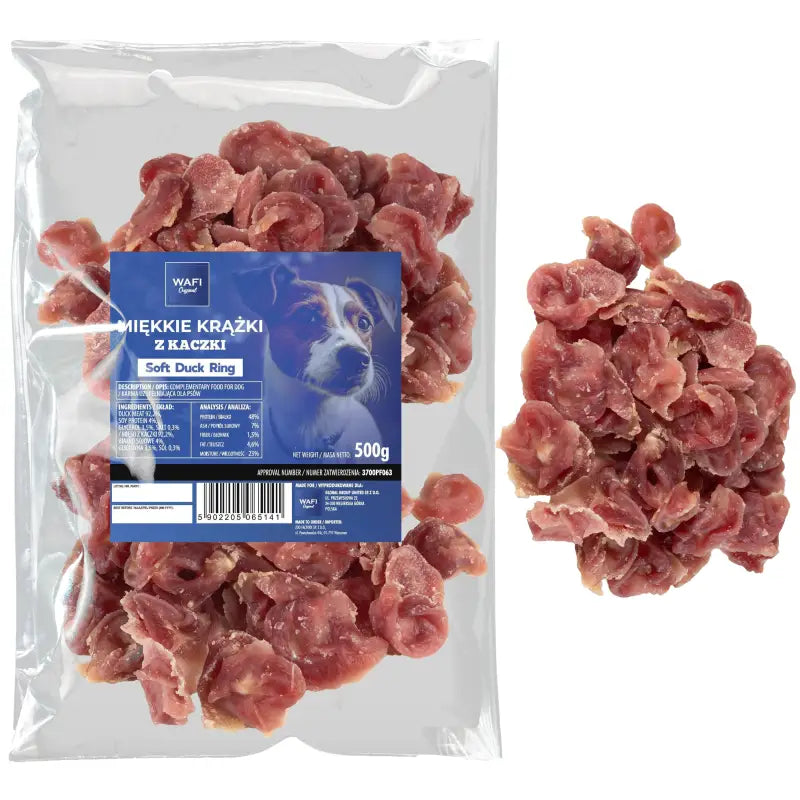 Przysmaki z Kaczki dla Psa - Miękkie Krążki 500g | Wafi