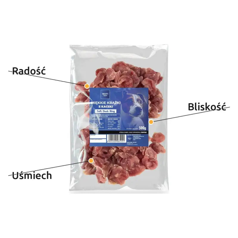 Przysmaki z Kaczki dla Psa - Miękkie Krążki 500g | Wafi