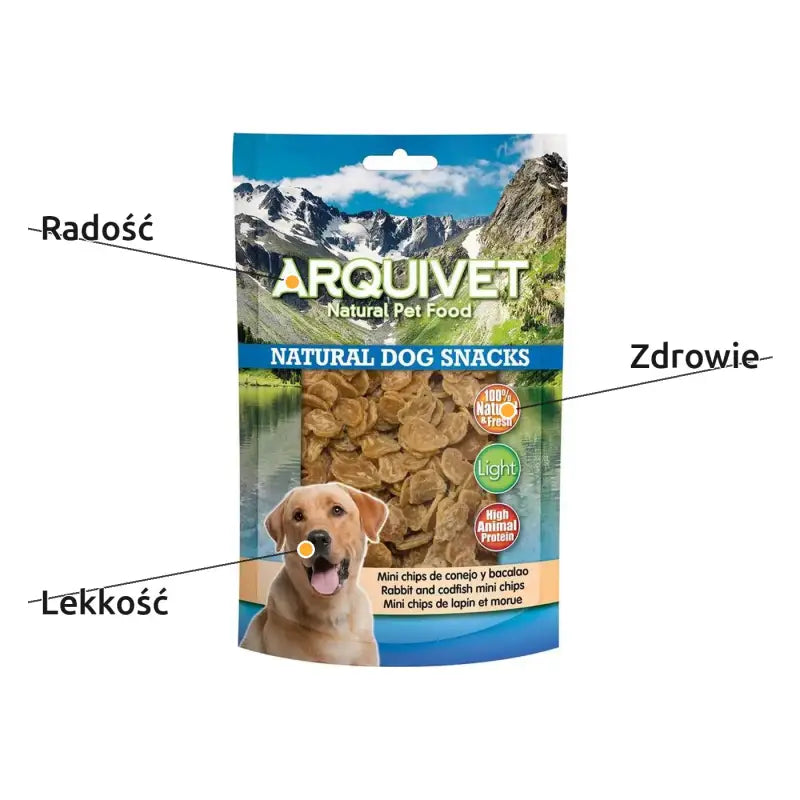 Przysmaki z Królika dla Psa - Talarki z Dorszem 100g | Arquivet