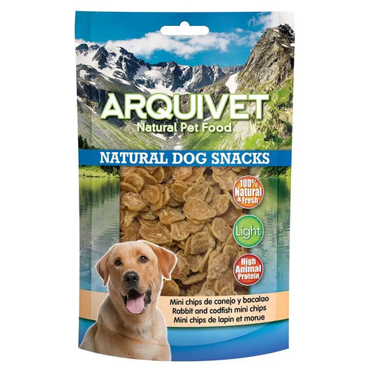 Przysmaki z Królika dla Psa - Talarki z Dorszem 100g | Arquivet