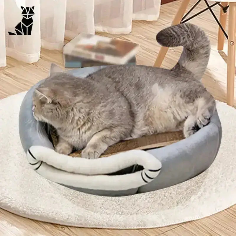 Przytulny Domek dla Kota - Komfort i Bezpieczeństwo Szary Plusz Kot