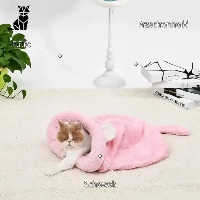 Przytulny Kosz dla Kota Miękkie Legowisko