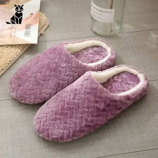 Puszyste Kapcie Damskie dla Komfortu i Stylu Fioletowy / 36 Para Miękki Rozmyty