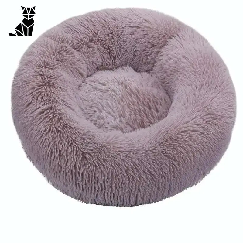 Regenerująca Poduszka dla Kota – Komfort i Zdrowy Sen Lekka Kawa / Kociak Feliks - 40 Cm Runda Puszysty Szaro-fioletowy