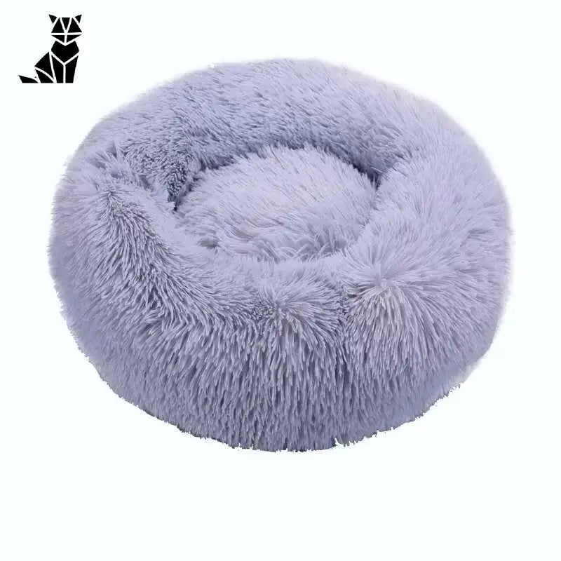 Regenerująca Poduszka dla Kota – Komfort i Zdrowy Sen Srebrnoszary / Kociak Feliks - 40 Cm Runda Puszysty Szary