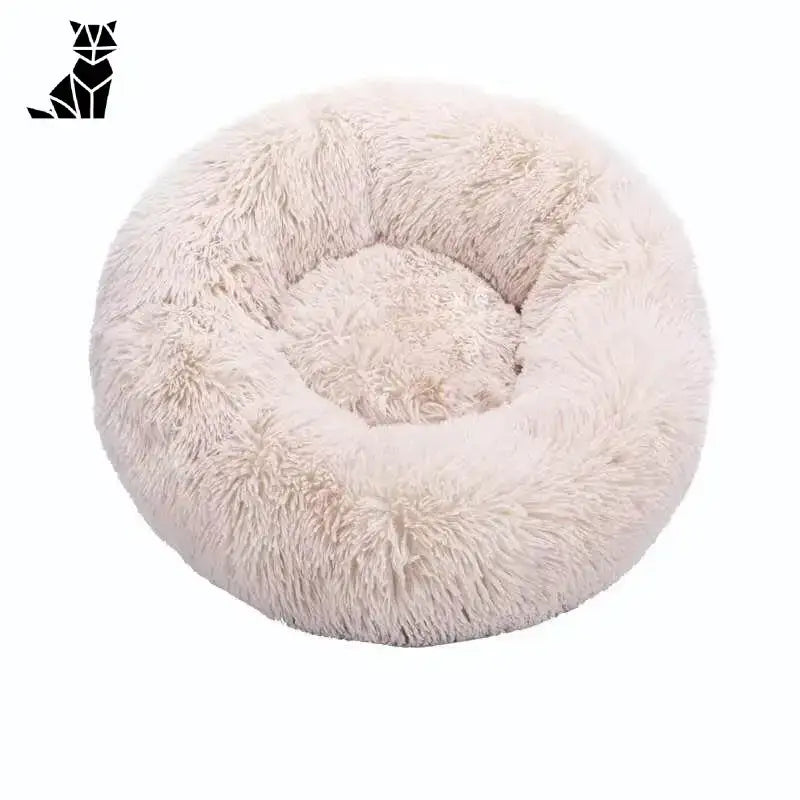 Regenerująca Poduszka dla Kota – Komfort i Zdrowy Sen Wanilia / Kociak Feliks - 40 Cm Runda Jasny Puszysty