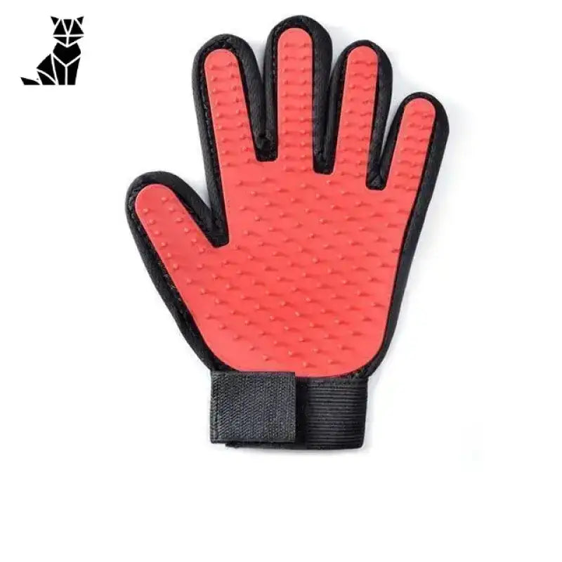 Rękawica do Czesania Psów i Usuwania Sierści Róż / Lewy Czerwony Czarny Zwierzak