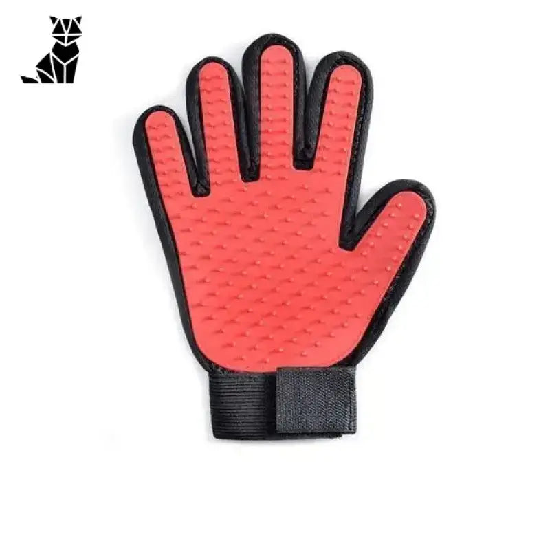Rękawica do Czesania Psów i Usuwania Sierści Róż / Prawidłowy Czerwony Czarny Zwierzak