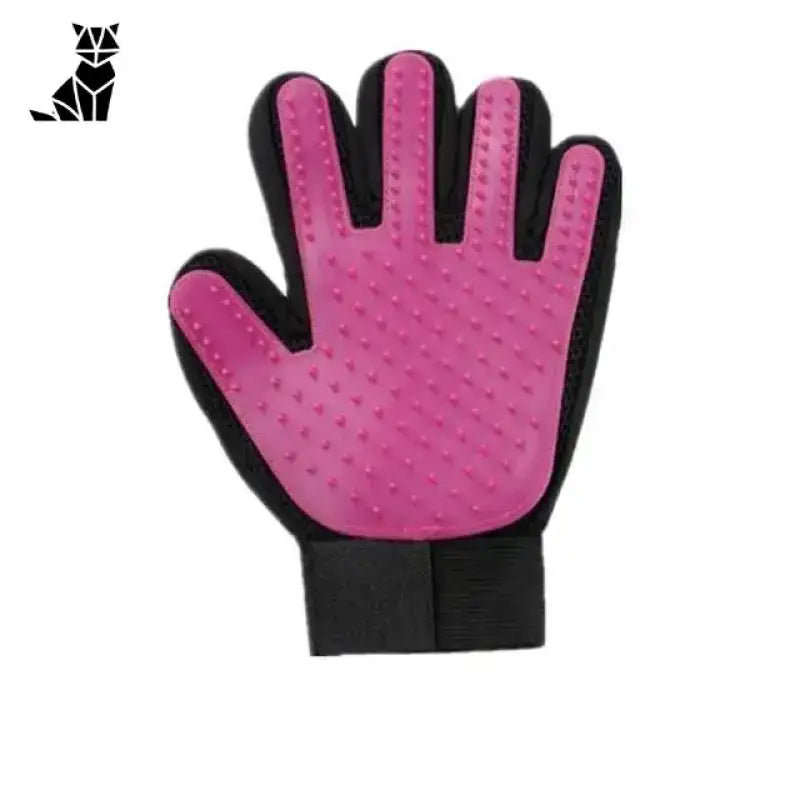 Rękawica do Czesania Psów i Usuwania Sierści Róża / Lewy Czarny Zwierzak Pielęgnacja