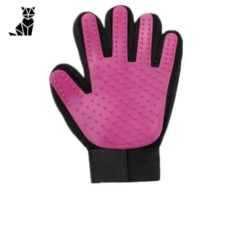 Rękawica do Czesania Psów i Usuwania Sierści Różowy Czarny Zwierzak
