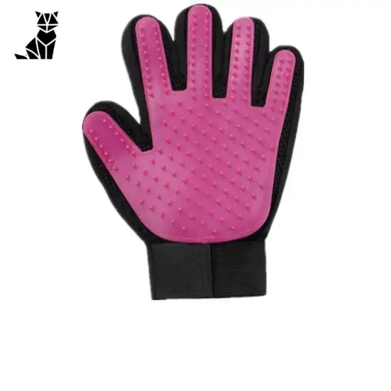 Rękawica do Czesania Psów i Usuwania Sierści Różowy Czarny Zwierzak